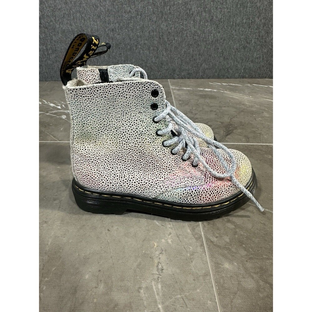 Dr. Martens 1460 Pascal T Rainbow Glitter Polka Dot Kids Bootie US 9 Toddler B40